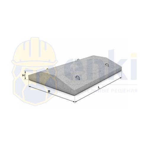 ФЛ 12-8-2 плита ленточного фундамента V-0.2 Р-0,5 780x1200x300 ФЛ 12-8-2 плита ленточного фундамента V-0.2 Р-0,5 780x1200x300