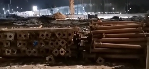 Наши телескопические стойки на строительном объекте клиента Наши телескопические стойки на строительном объекте клиента