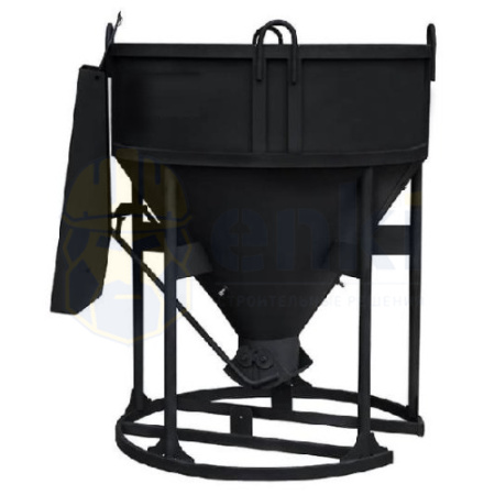 Бадья для бетона БН-1,0 стандарт лоток 1330x1330x1655 Бадья для бетона БН-1,0 стандарт лоток 1330x1330x1655