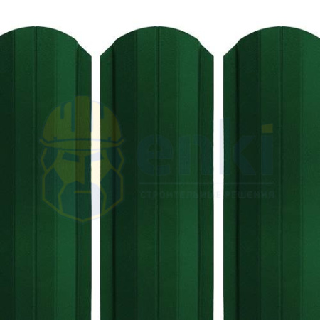 Забор штакетник металлический Рубин 103 мм МАТ Зелёный Мох 6005