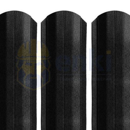 Забор штакетник металлический Рубин 103 мм КВАРЦ Чёрный Янтарь 9005