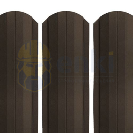 Забор штакетник металлический Рубин 103 мм ExtraMatt Серо-коричневый 8019