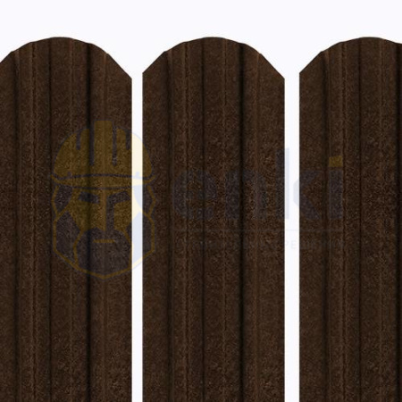 Забор штакетник металлический Трапеция-усиленный (118 мм) КВАРЦ Серо-коричневый RAL 8019 КВАРЦ Забор штакетник металлический Трапеция-усиленный (118 мм) КВАРЦ Серо-коричневый RAL 8019 КВАРЦ