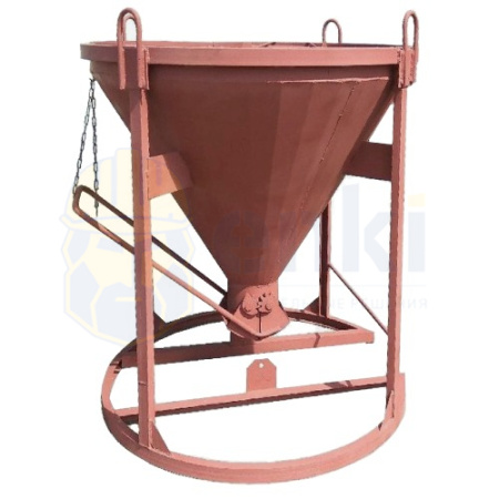 Бадья для бетона БН-1,0 стандарт лоток 1420x1420x1800