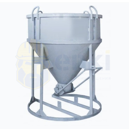 Бадья для бетона БН-0,5 стандарт лоток 1500x1500x1300 Бадья для бетона БН-0,5 стандарт лоток 1500x1500x1300