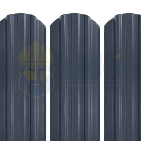 Забор штакетник металлический Трапеция-усиленный (118 мм) Глянец Серый Графит RAL 7024 ГЛЯНЕЦ Забор штакетник металлический Трапеция-усиленный (118 мм) Глянец Серый Графит RAL 7024 ГЛЯНЕЦ