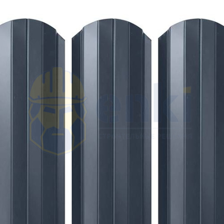 Штакетник металлический Рубин 103 мм Глянец Серый Графит 7024 Штакетник металлический Рубин 103 мм Глянец Серый Графит 7024