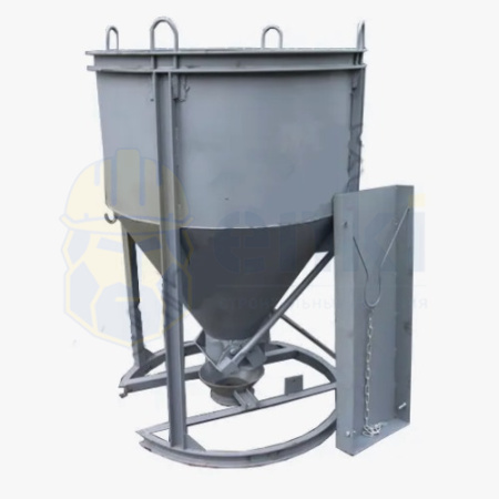 Бадья для бетона БН-1,0 стандарт лоток 1250x1250x1800 Бадья для бетона БН-1,0 стандарт лоток 1250x1250x1800