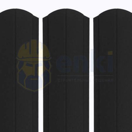 Штакетник металлический Европланка 130 мм МАТ Чёрный Янтарь 9005 Штакетник металлический Европланка 130 мм МАТ Чёрный Янтарь 9005