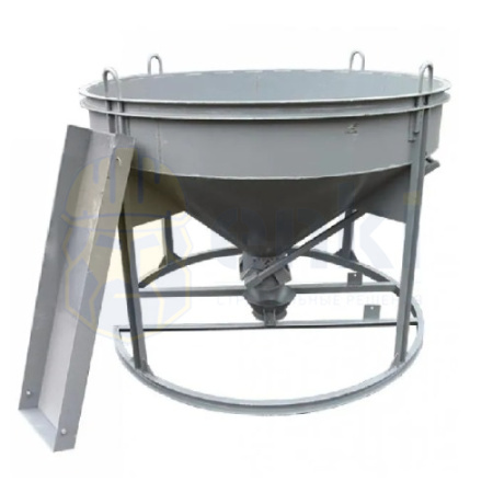 Бадья для бетона БН-1,5 низкая лоток 2000x2000x1500 Бадья для бетона БН-1,5 низкая лоток 2000x2000x1500