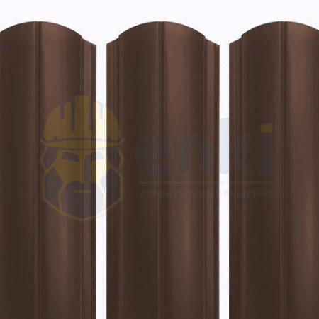 Штакетник металлический Европланка 130 мм Глянец Шоколадно-коричневый 8017	 Штакетник металлический Европланка 130 мм Глянец Шоколадно-коричневый 8017