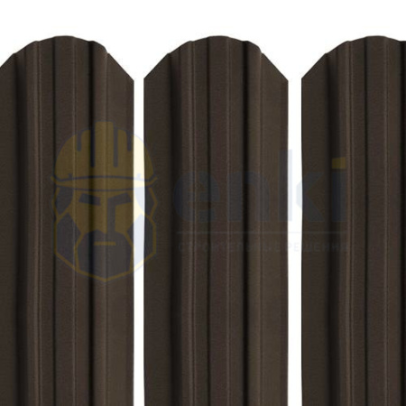 Забор штакетник металлический Трапеция-усиленный 118 мм ExtraMatt Серо-коричневый RAL 8019 ExtraMatt Забор штакетник металлический Трапеция-усиленный 118 мм ExtraMatt Серо-коричневый RAL 8019 ExtraMatt