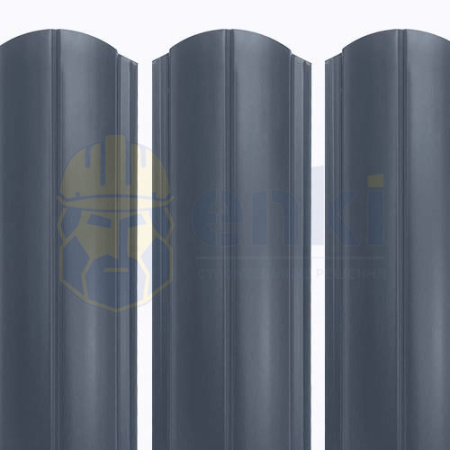 Штакетник металлический Европланка 130 мм Глянец Серый Графит 7024 Штакетник металлический Европланка 130 мм Глянец Серый Графит 7024